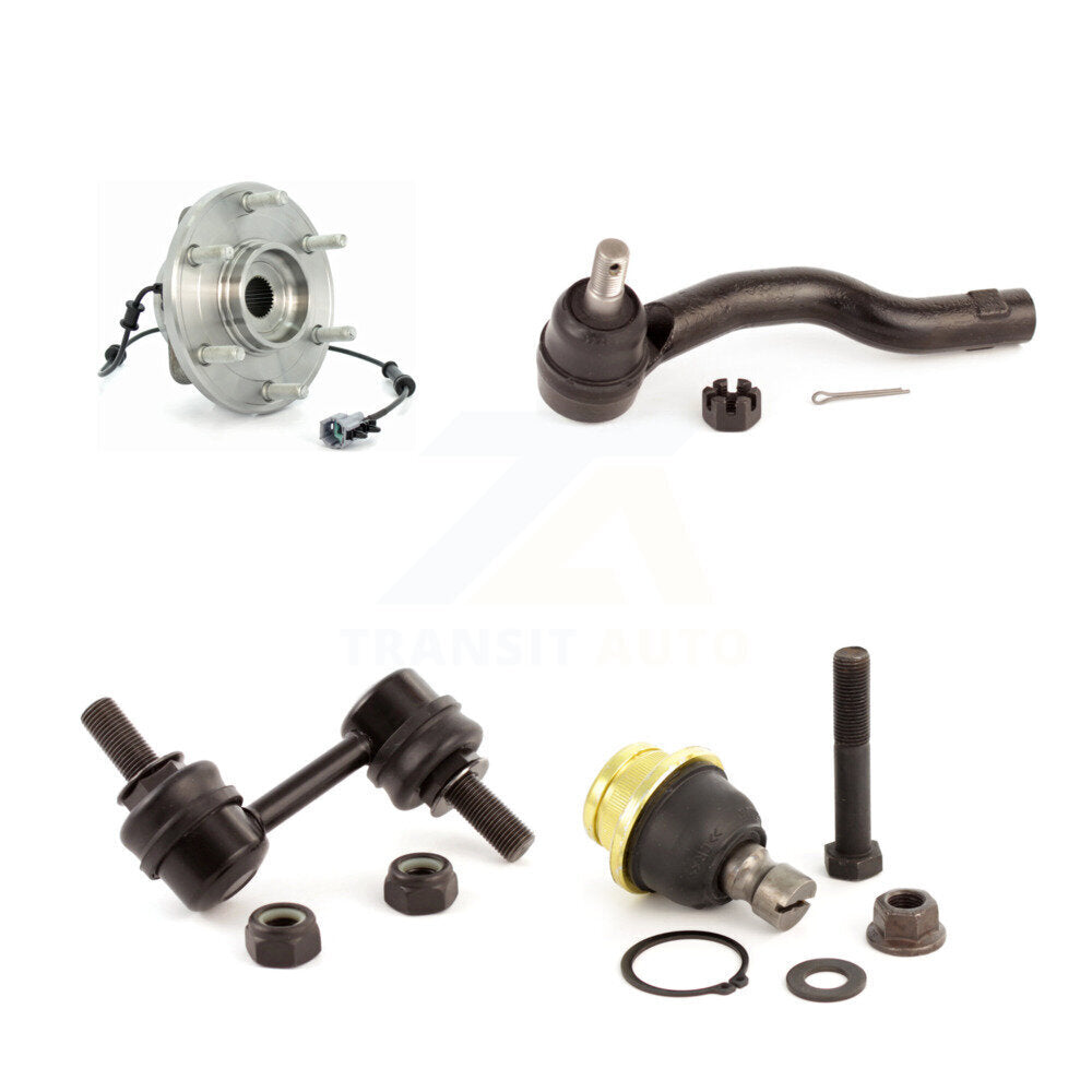 Hub Bearing Lower Ball Joint Outer Tie Rod Link Front Right Kit For Nissan TITAN