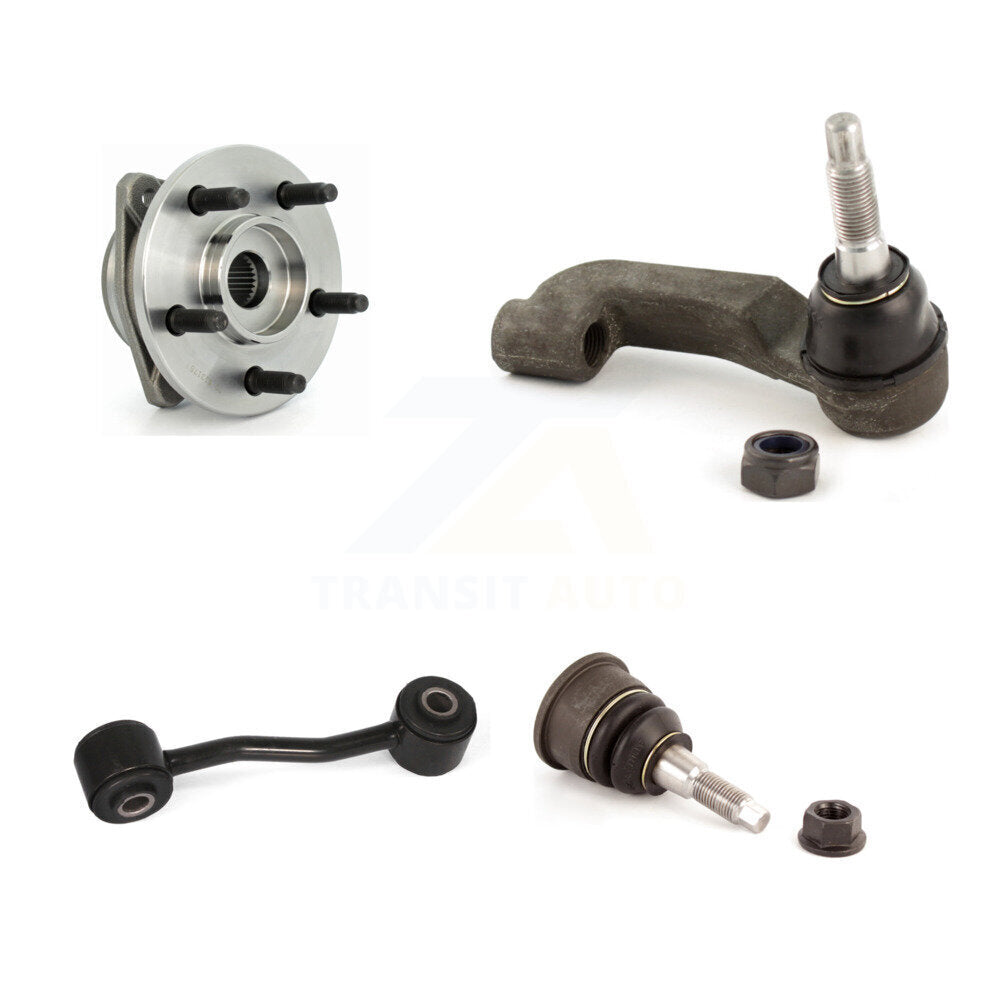 Hub Bearing Lower Ball Joint Outer Tie Rod Link Front Right Kit For Jeep Liberty