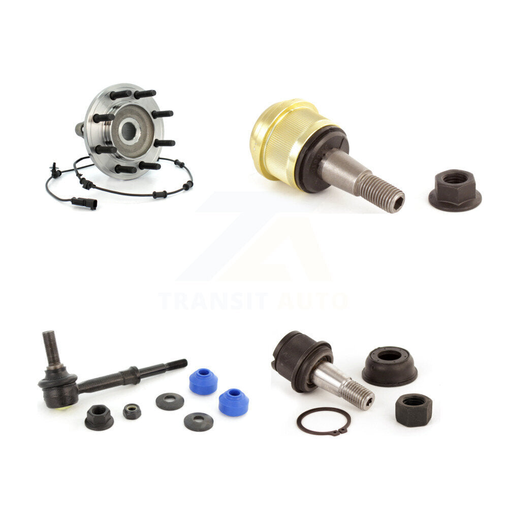 Hub Bearing Upper Lower Ball Joint & Sway Bar Link Front Kit For Dodge Ram 3500