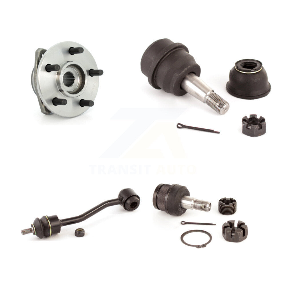 Hub Bearing Upper Lower Ball Joint Sway Bar Link Front Kit For Jeep Wrangler TJ