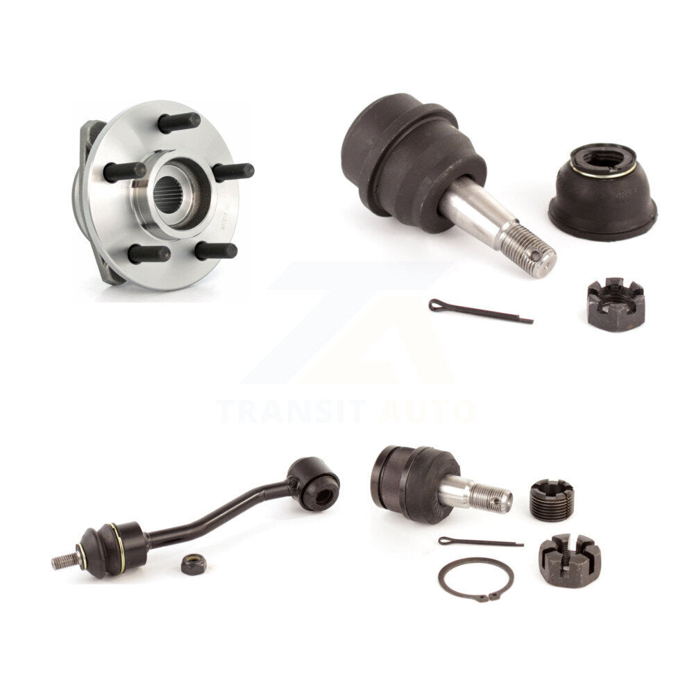 Hub Bearing Upper Lower Ball Joint Sway Bar Link Front Kit For Jeep Wrangler TJ