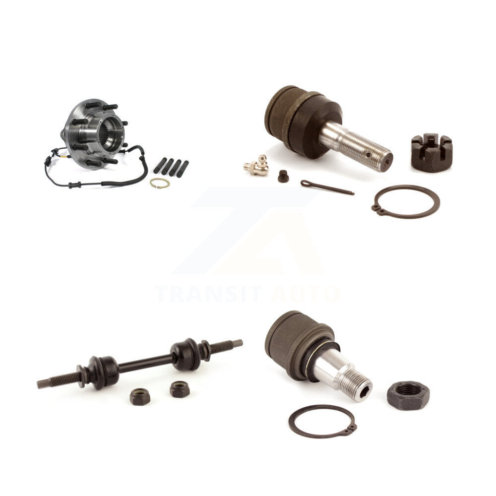 Hub Bearing Upper Lower Ball Joint Link Front Kit For Ford F-350 Super Duty 4WD