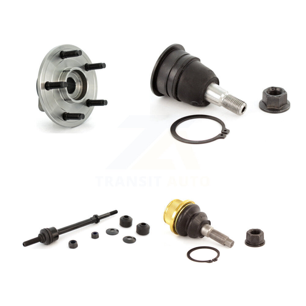Hub Bearing Upper Lower Ball Joint & Sway Bar Link Front Kit For Dodge Ram 1500