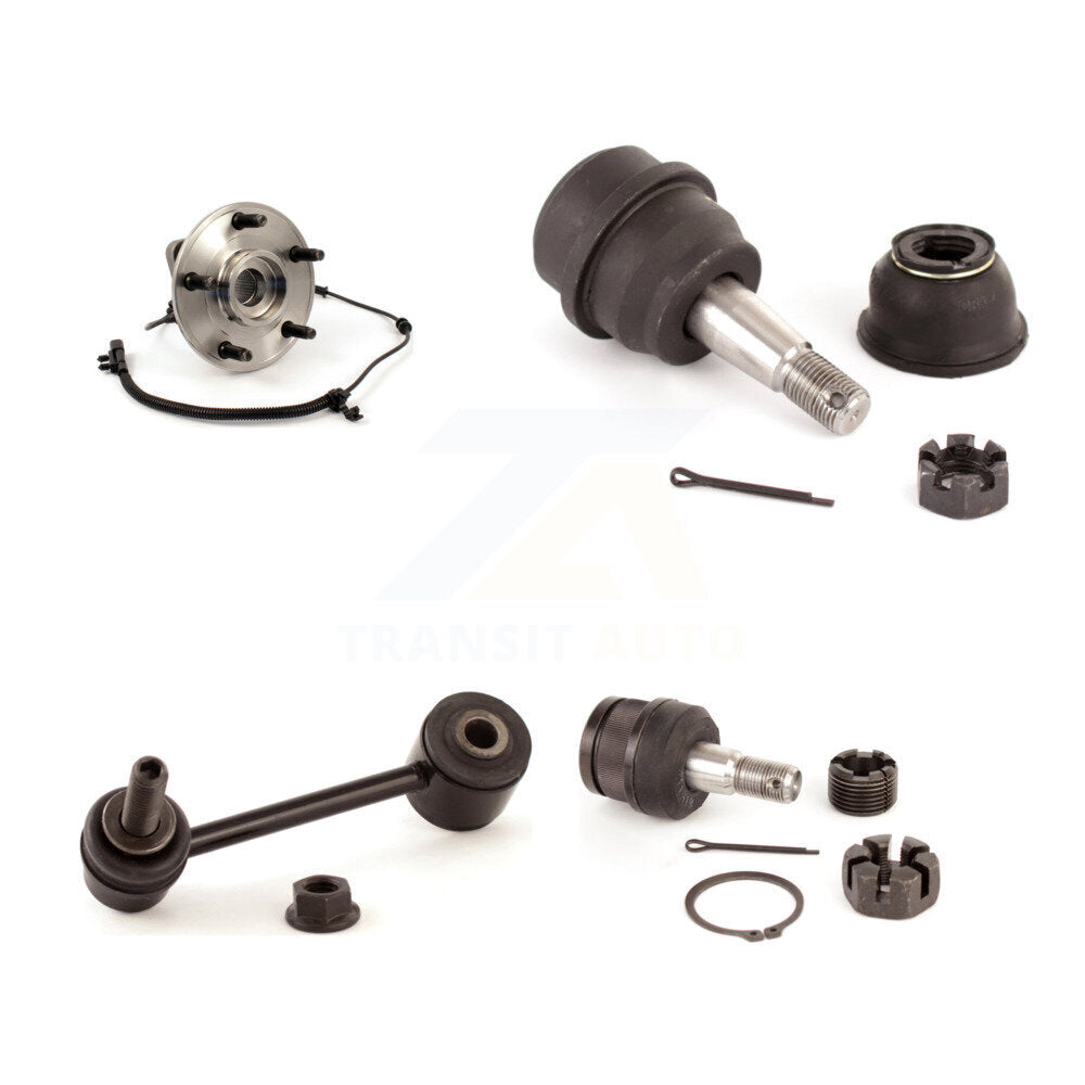 Hub Bearing Upper Lower Ball Joint & Link Front Kit For 2007-2010 Jeep Wrangler