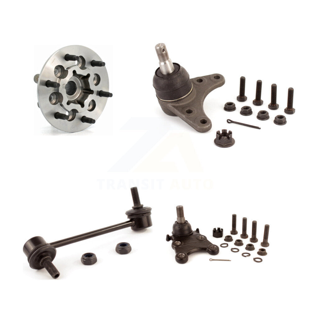 Hub Bearing Upper Lower Ball Joint Sway Bar Link Front Right Kit For GMC Canyon