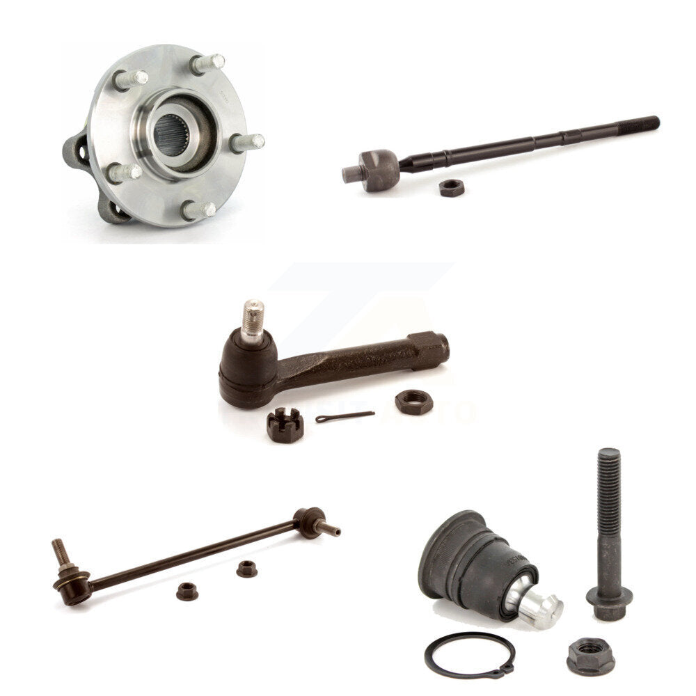 Hub Bearing Lower Ball Joint Tie Rod Link Front Right Kit (5Pc) For Nissan Quest