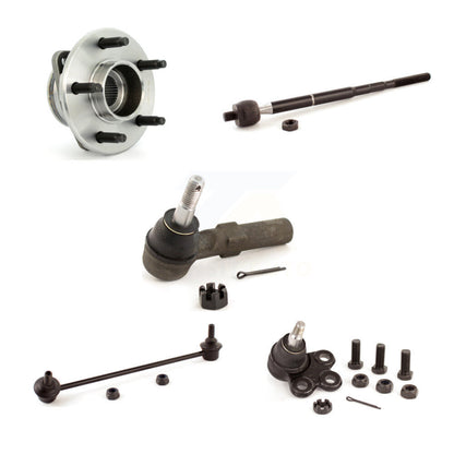 Hub Bearing Lower Ball Joint Tie Rod & Link Front Right Kit (5Pc) For Saturn Vue