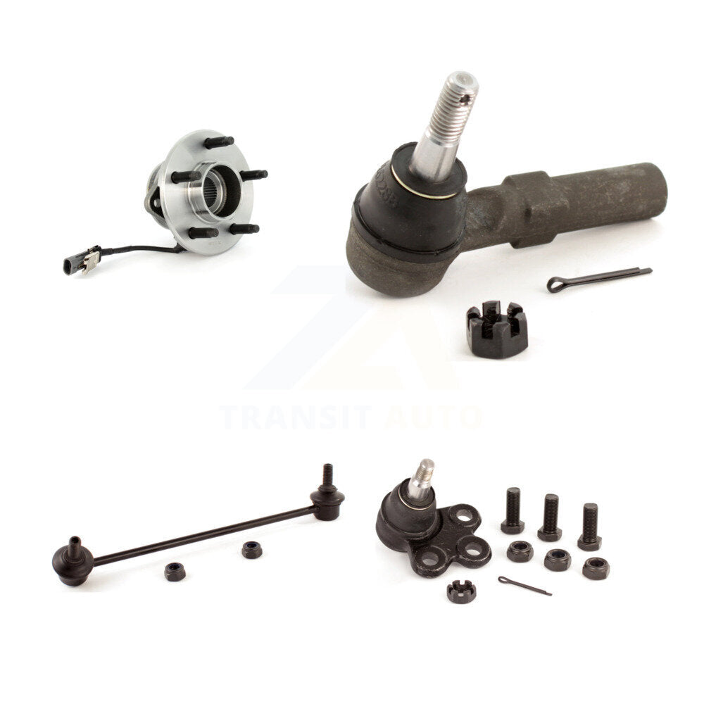 Hub Bearing Lower Ball Joint Outer Tie Rod & Link Front Right Kit For Saturn Vue