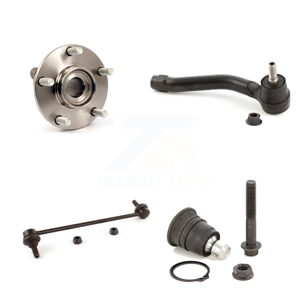 Hub Bearing Lower Ball Joint Outer Tie Rod Link Front Right Kit For Nissan Rogue