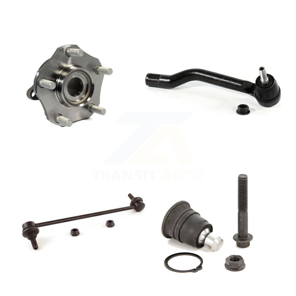 Hub Bearing Lower Ball Joint Outer Tie Rod Link Front Right Kit For Nissan Rogue