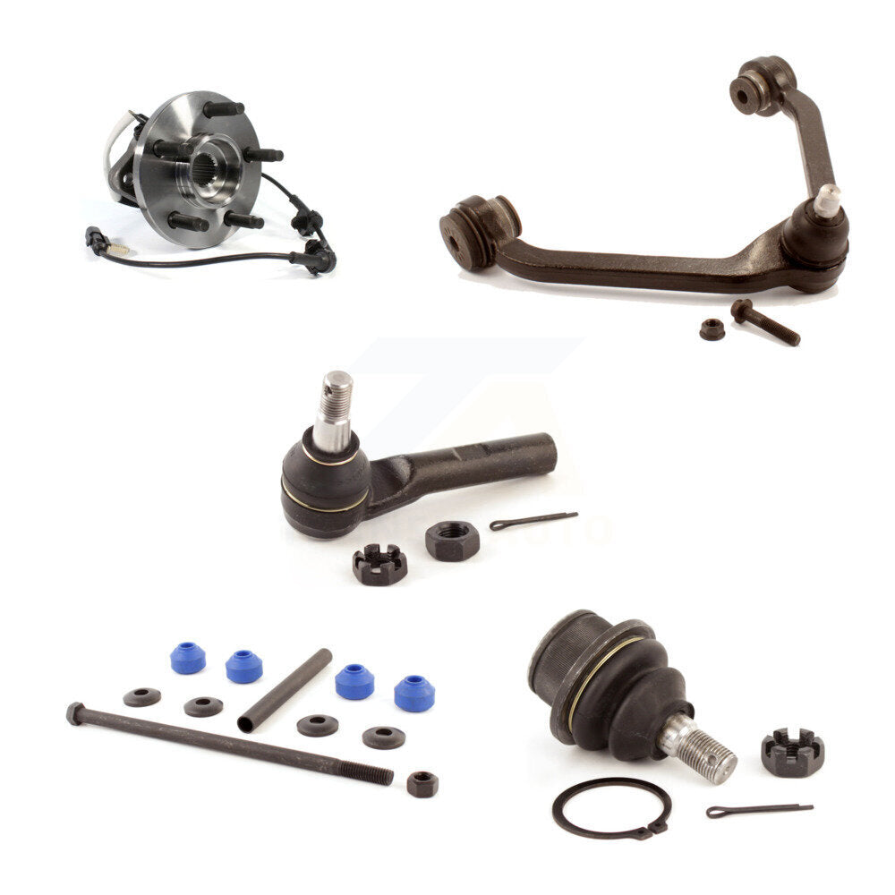 Hub Upper Arm Lower Ball Joint Outer Tie Rod Link Front Right Kit (5Pc) For Ford
