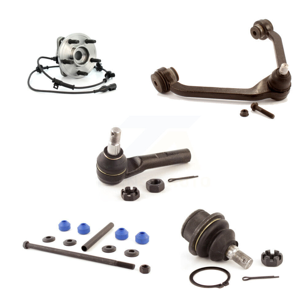 Hub Upper Arm Lower Ball Joint Outer Tie Rod Link Front Right Kit (5Pc) For Ford