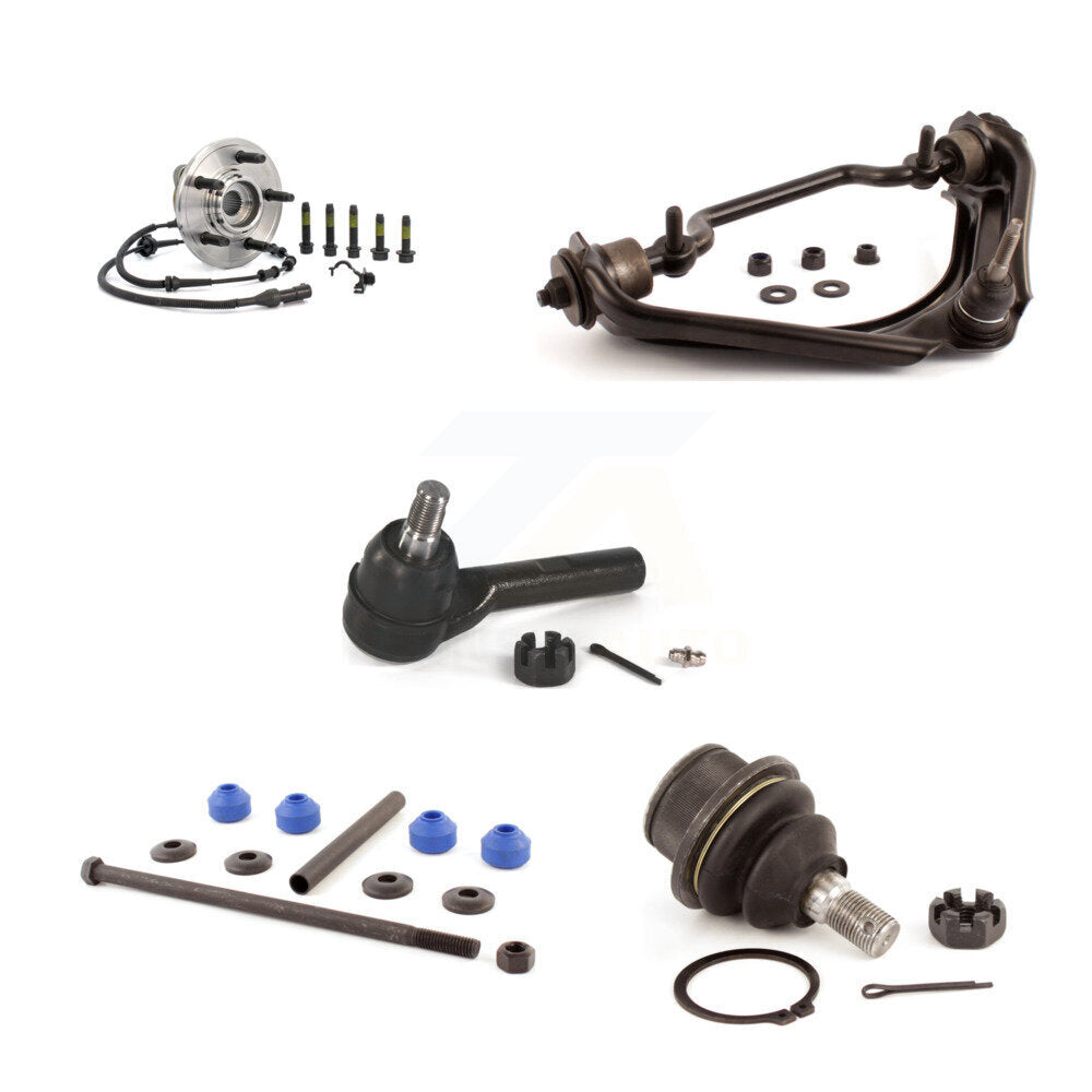 Hub Upper Arm Lower Ball Joint Outer Tie Rod Link Front Right Kit (5Pc) For Ford