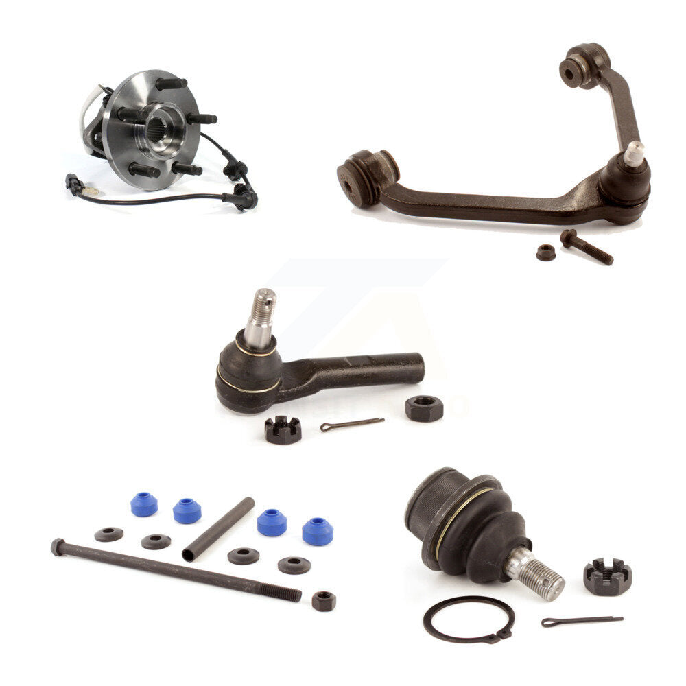 Hub Upper Control Arm Lower Ball Joint Outer Tie Rod & Link Front Right Kit For