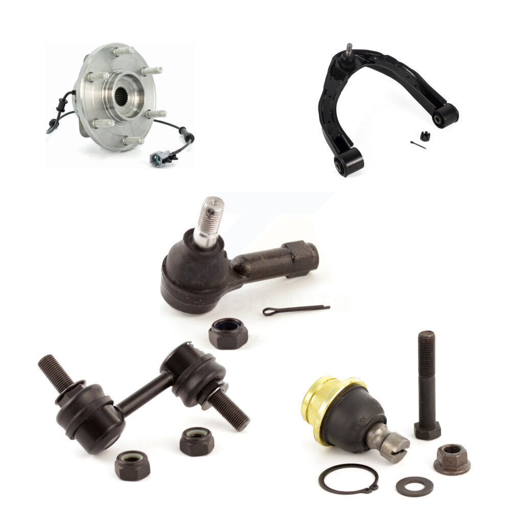 Hub Upper Control Arm Lower Ball Joint Outer Tie Rod & Link Front Right Kit For