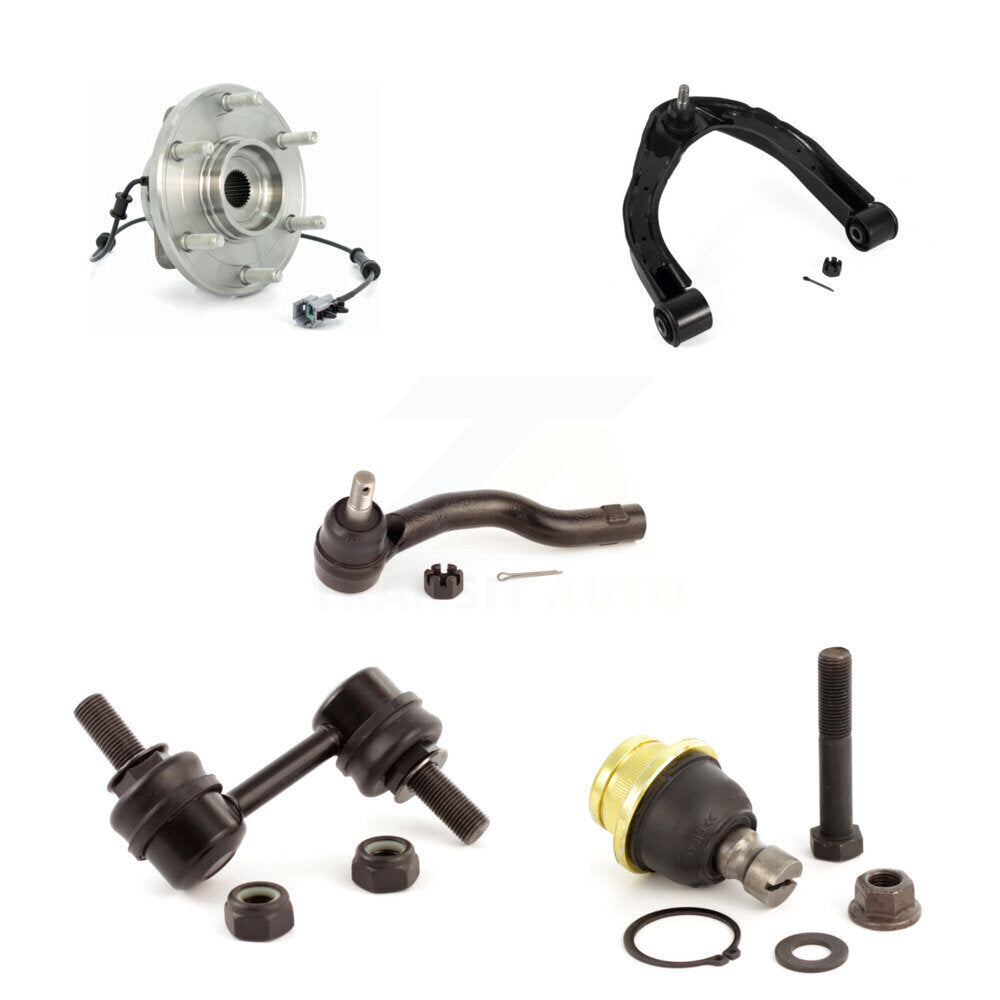 Upper Arm Lower Ball Joint Outer Tie Rod & Link Front Right Kit (5Pc) For Nissan