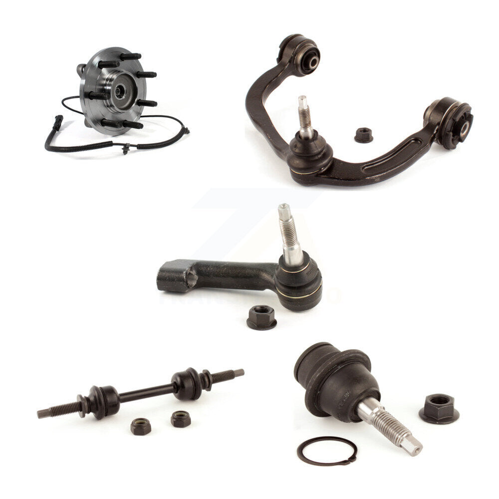 Hub Upper Control Arm Lower Ball Joint Outer Tie Rod & Link Front Right Kit For