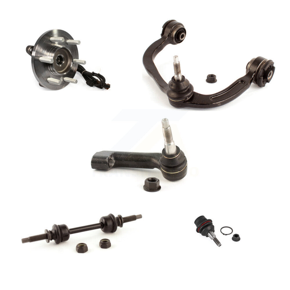 Hub Upper Control Arm Lower Ball Joint Outer Tie Rod & Link Front Right Kit For