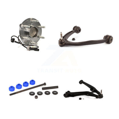Hub Bearing Lower Upper Control Arm Link Front Left Kit For GMC Sierra 1500 RWD