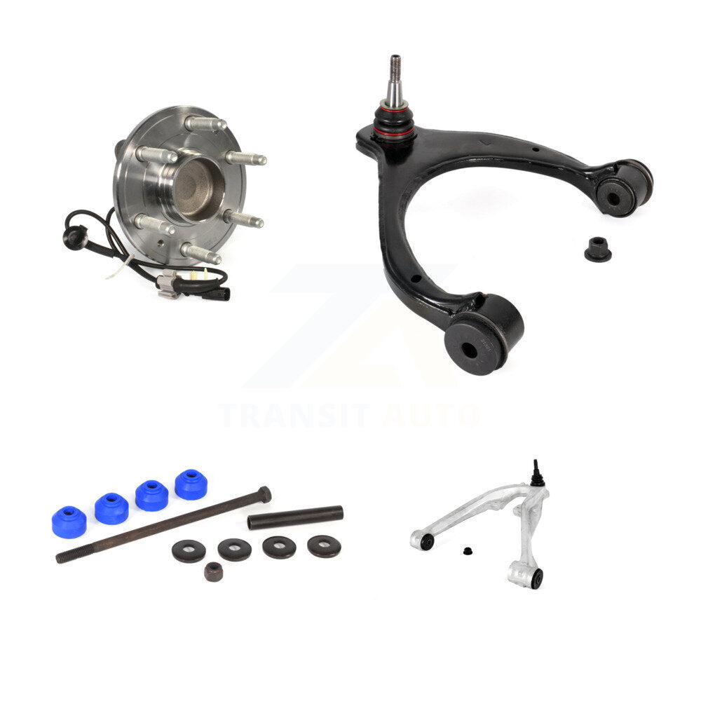 Bearing Lower Upper Control Arm Link Front Left Kit For Chevrolet GMC Sierra LD