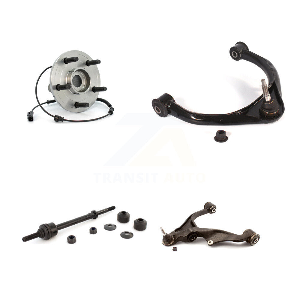 Hub Bearing Lower Upper Control Arm & Link Front Left Kit For Ram 1500 Dodge 4WD