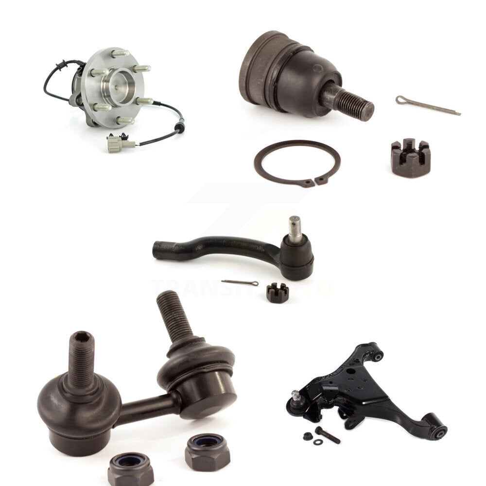 Bearing Lower Arm Upper Ball Joint Outer Tie Rod Link Front Left Kit For Nissan