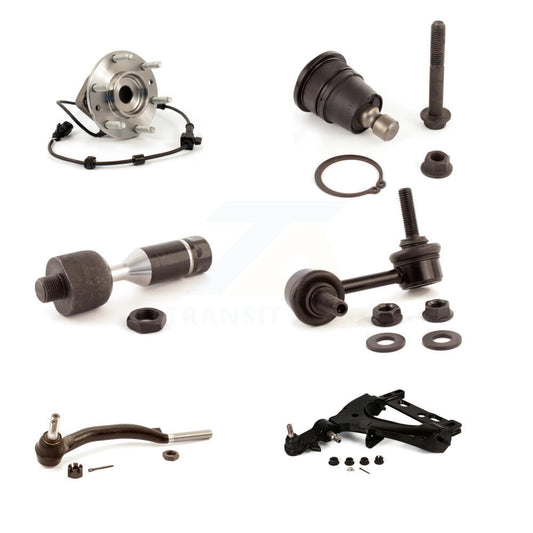 Bearing Lower Arm Upper Ball Joint Tie Rod Link Front Left Kit (6Pc) For GMC XL