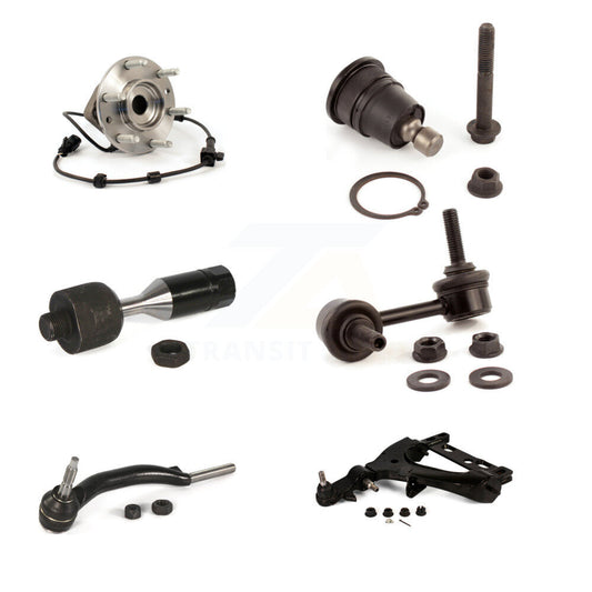 Bearing Lower Arm Upper Ball Joint Tie Rod Link Front Left Kit (6Pc) For GMC XL