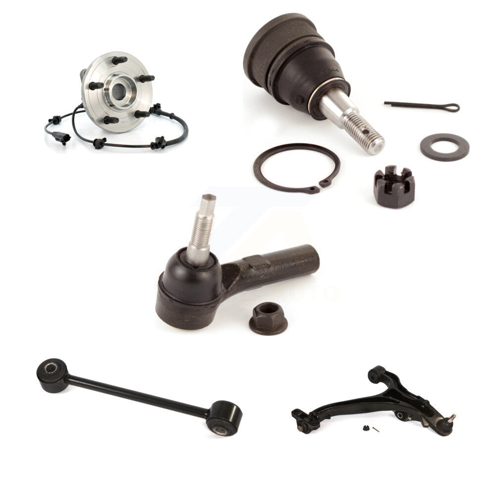 Bearing Lower Arm Upper Ball Joint Outer Tie Rod & Link Front Left Kit For Jeep