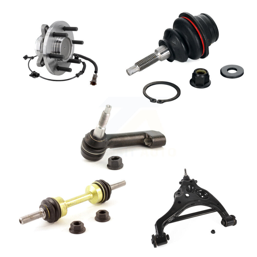 Bearing Lower Arm Upper Ball Joint Outer Tie Rod & Link Front Left Kit For Ford