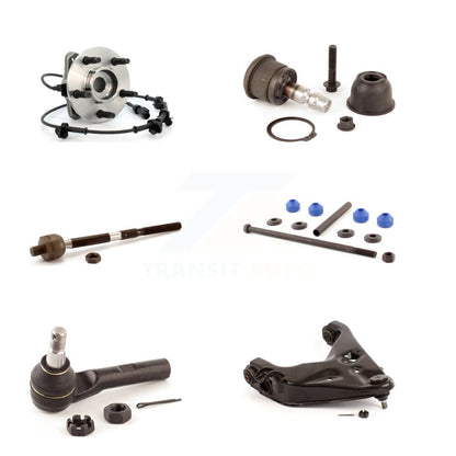 Bearing Lower Arm Upper Ball Joint Tie Rod & Link Front Left Kit (6Pc) For Ford