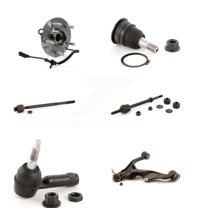 Hub Bearing Lower Control Arm Upper Ball Joint Tie Rod & Link Front Left Kit For
