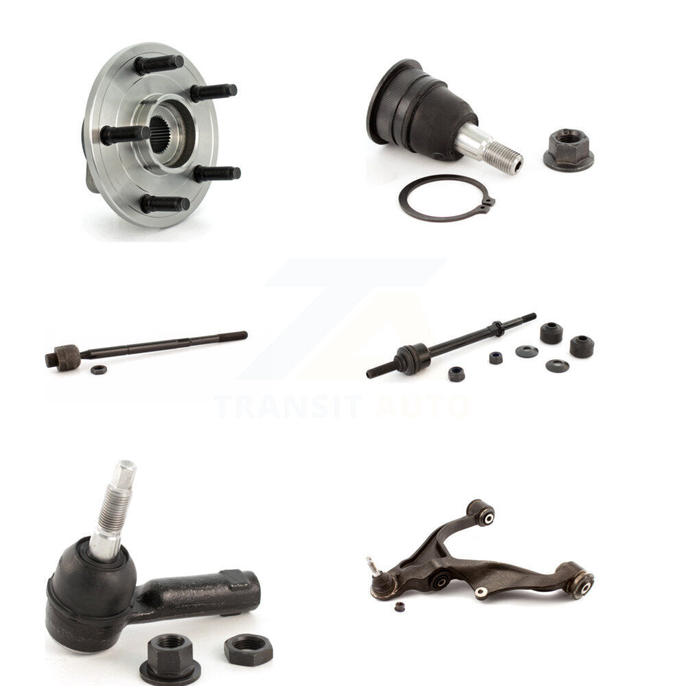 Hub Bearing Lower Control Arm Upper Ball Joint Tie Rod & Link Front Left Kit For