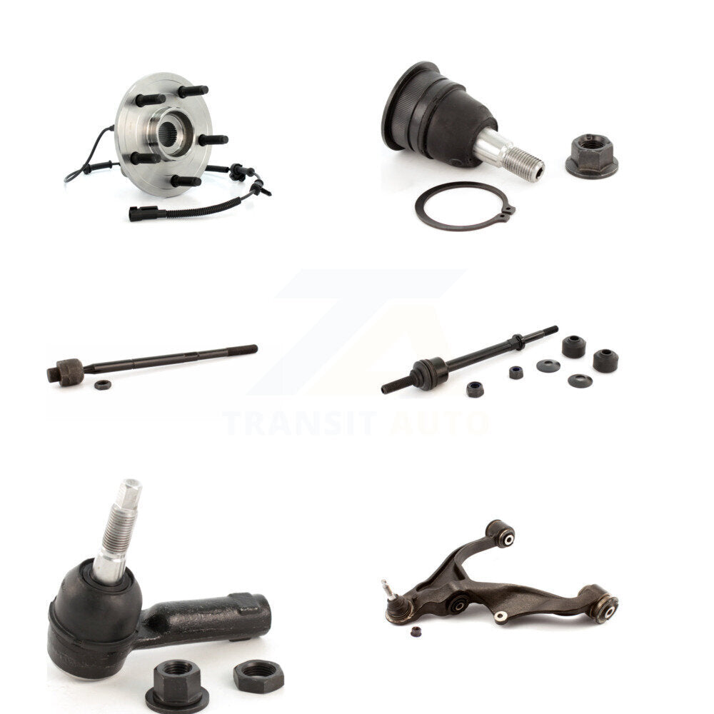 Hub Bearing Lower Control Arm Upper Ball Joint Tie Rod & Link Front Left Kit For
