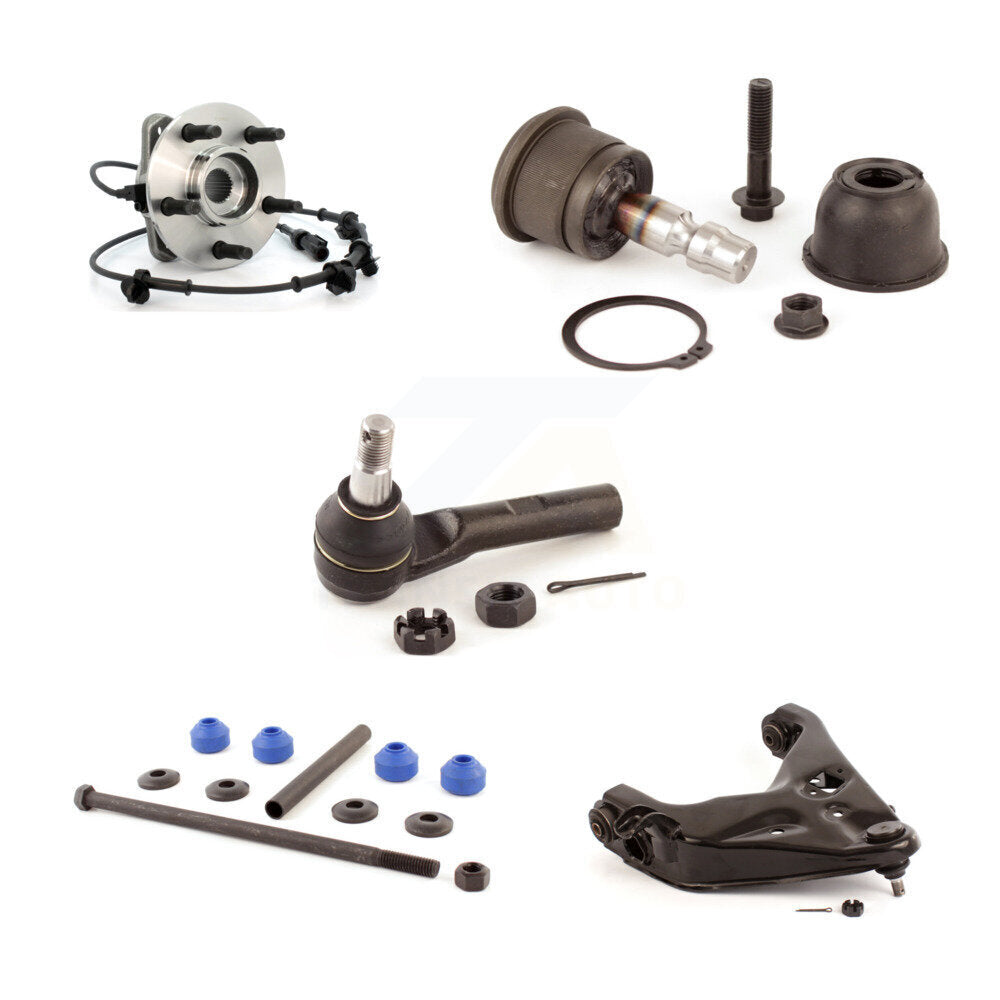 Bearing Lower Arm Upper Ball Joint Outer Tie Rod & Link Front Left Kit For Ford