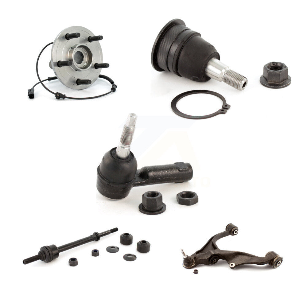 Bearing Lower Arm Upper Ball Joint Outer Tie Rod Link Front Left Kit For Ram 4WD