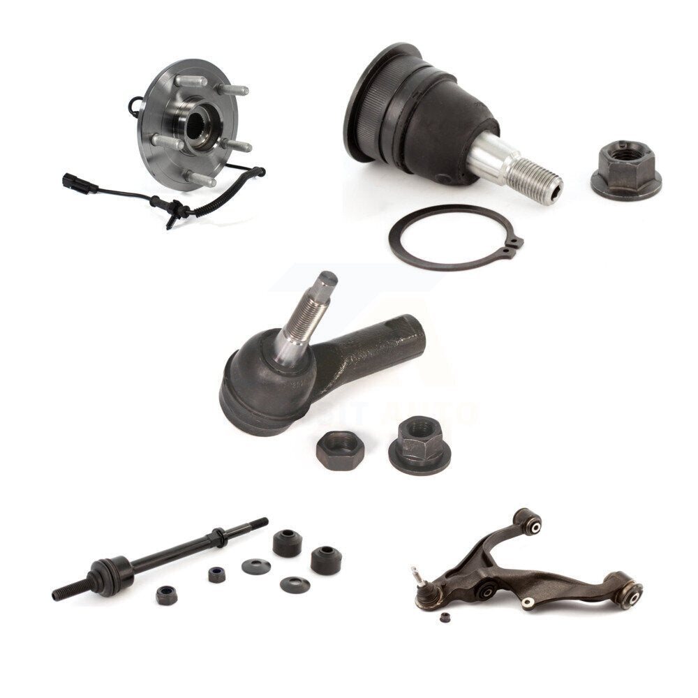 Bearing Lower Arm Upper Ball Joint Outer Tie Rod Link Front Left Kit For Ram 4WD