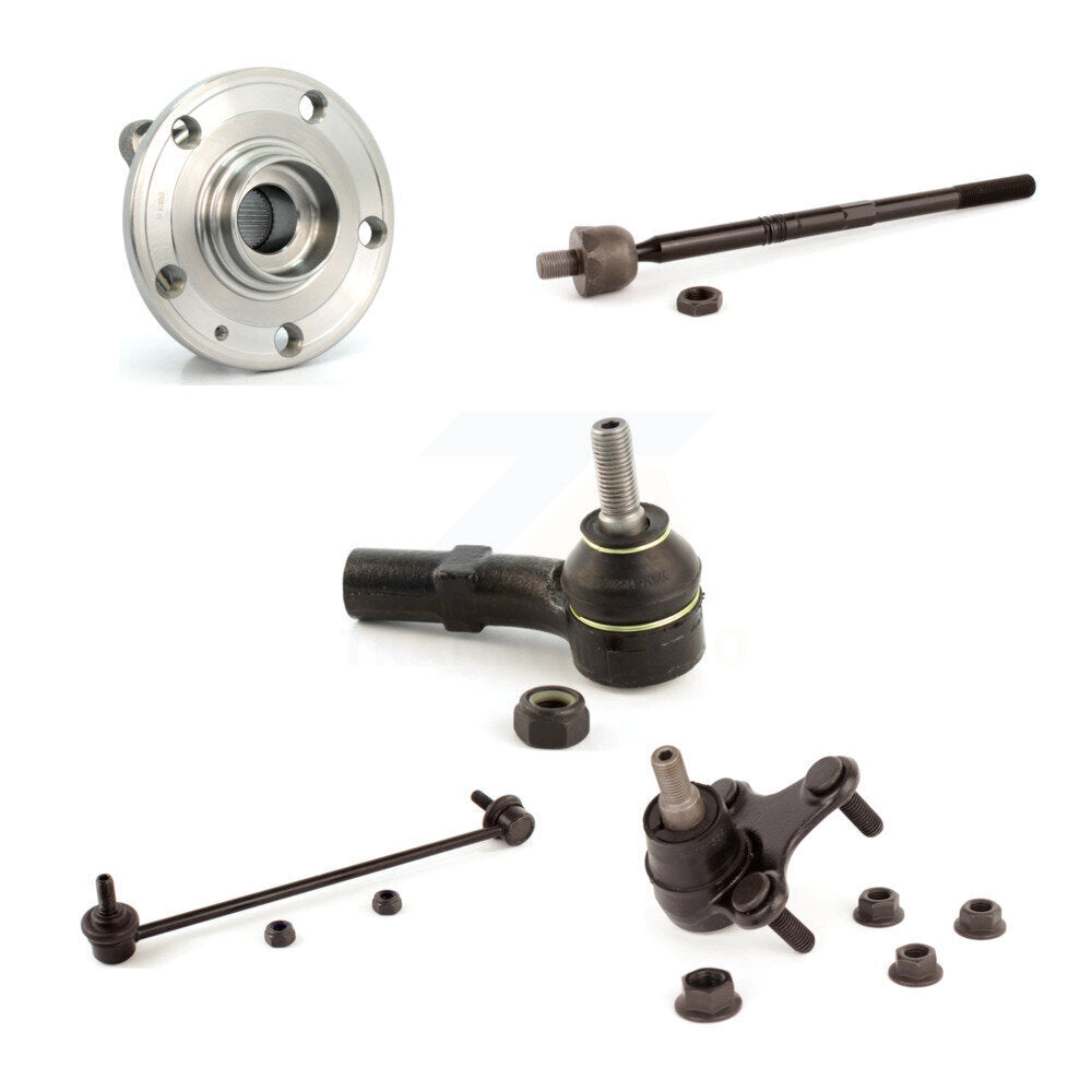 Hub Bearing Lower Ball Joint Tie Rod Link Front Left Kit (5Pc) For Volkswagen CC