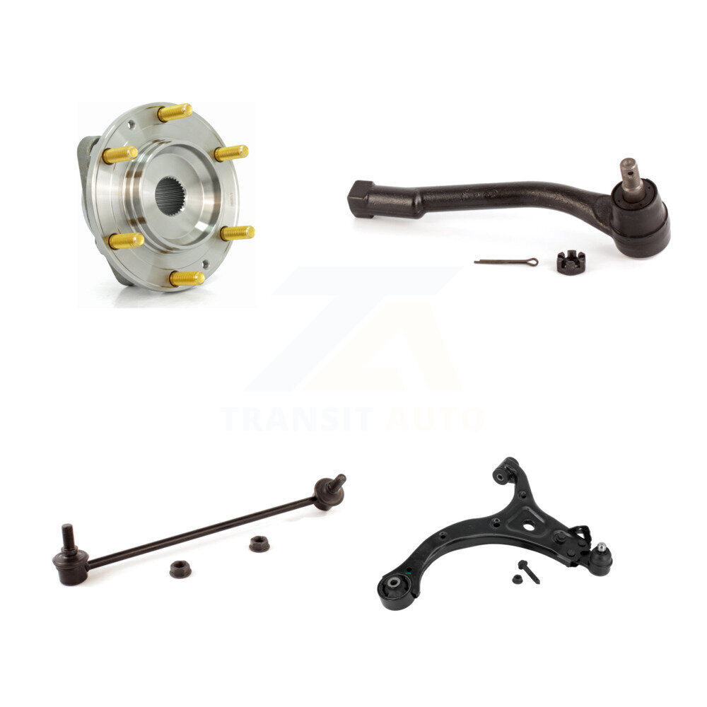 Hub Bearing Lower Control Arm Outer Tie Rod & Link Front Left Kit For Kia Sedona