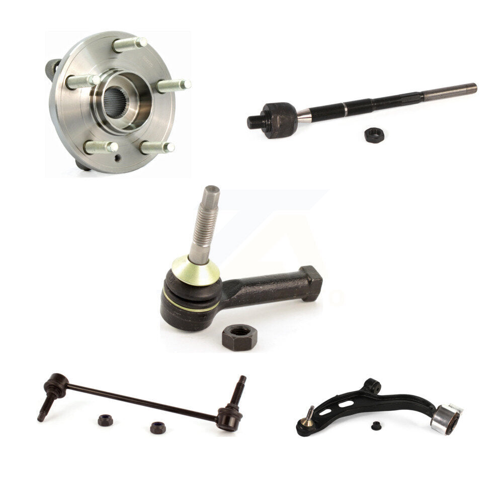 Hub Bearing Lower Control Arm Tie Rod Link Front Left Kit (5Pc) For Lincoln MKT