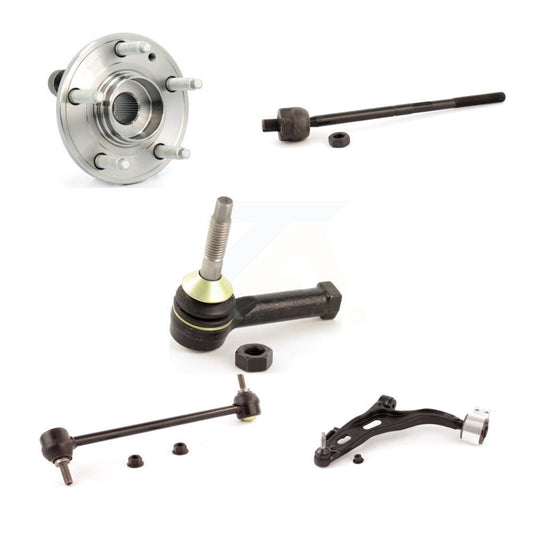 Hub Bearing Lower Control Arm Tie Rod & Link Front Left Kit (5Pc) For Ford Five