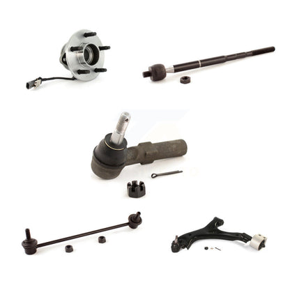Hub Bearing Lower Control Arm Tie Rod & Link Front Left Kit (5Pc) For Saturn Vue