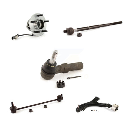 Hub Bearing Lower Control Arm Tie Rod & Link Front Left Kit (5Pc) For Chevrolet