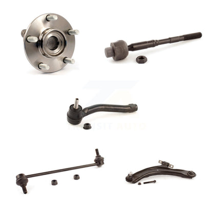 Hub Bearing Lower Control Arm Tie Rod Link Front Left Kit (5Pc) For Nissan Rogue