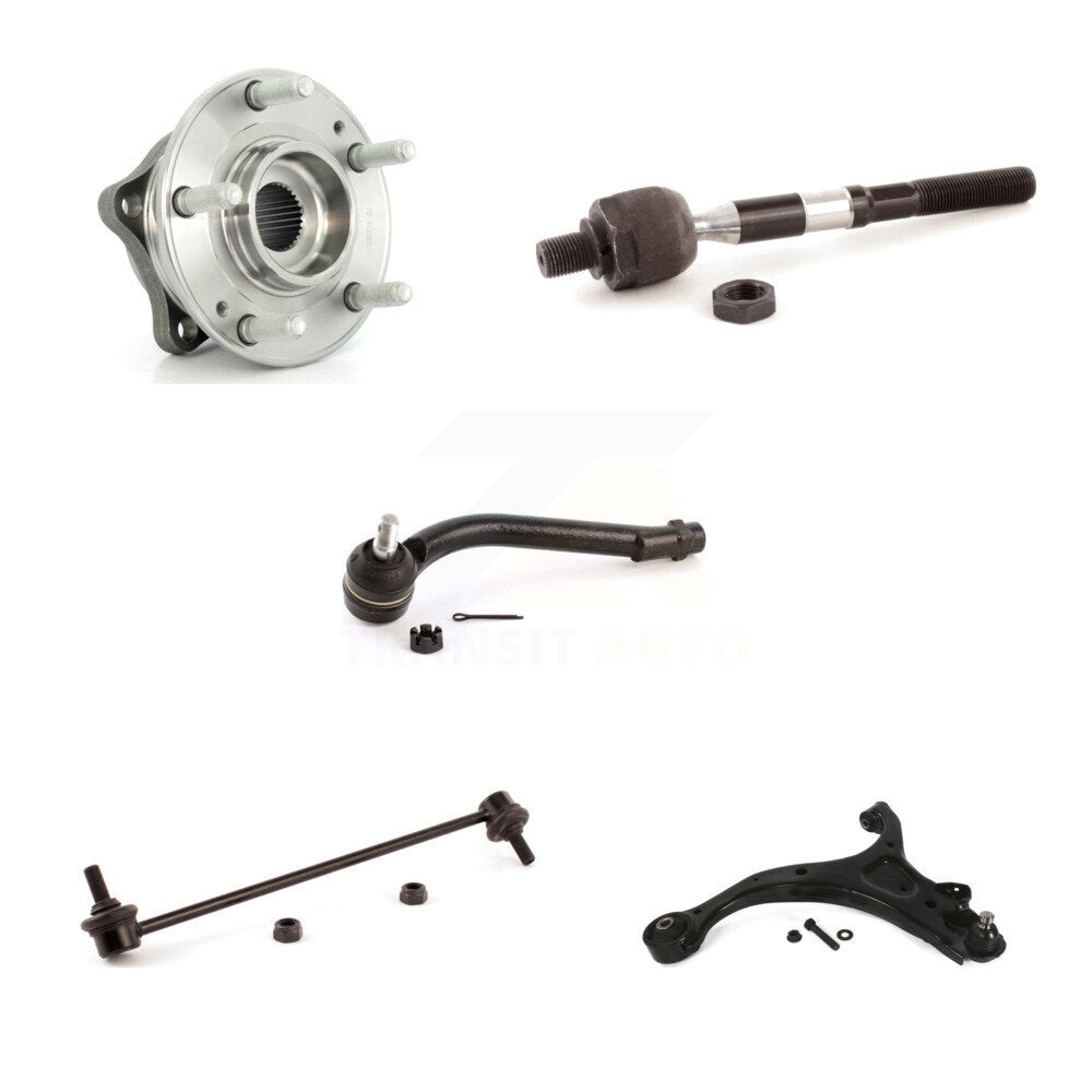 Bearing Lower Control Arm Tie Rod Link Front Left Kit (5Pc) For Hyundai Santa Fe