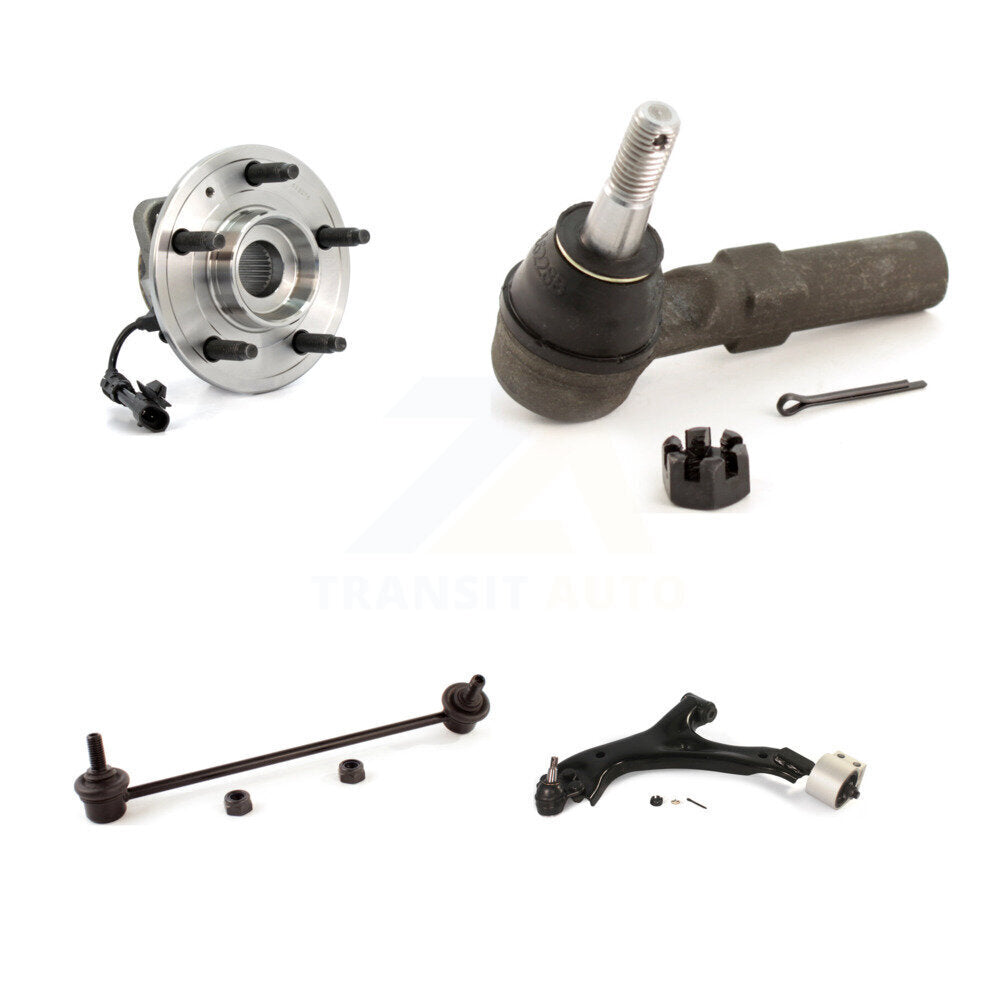 Hub Bearing Lower Control Arm Outer Tie Rod & Link Front Left Kit For Chevrolet