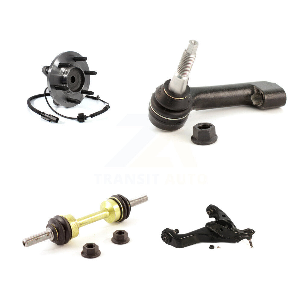 Hub Bearing Lower Control Arm Outer Tie Rod & Link Front Left Kit For Ford F-150