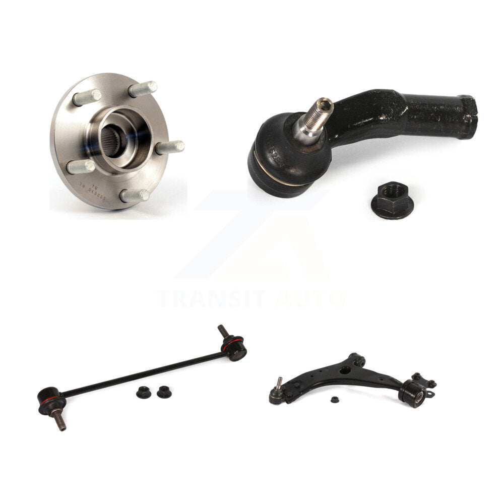 Hub Bearing Lower Arm Outer Tie Rod & Link Front Left Kit For Volvo S40 V50 C70