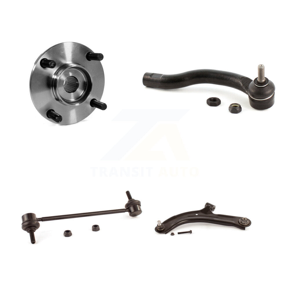 Hub Bearing Lower Control Arm Outer Tie Rod Link Front Left Kit For Nissan Versa