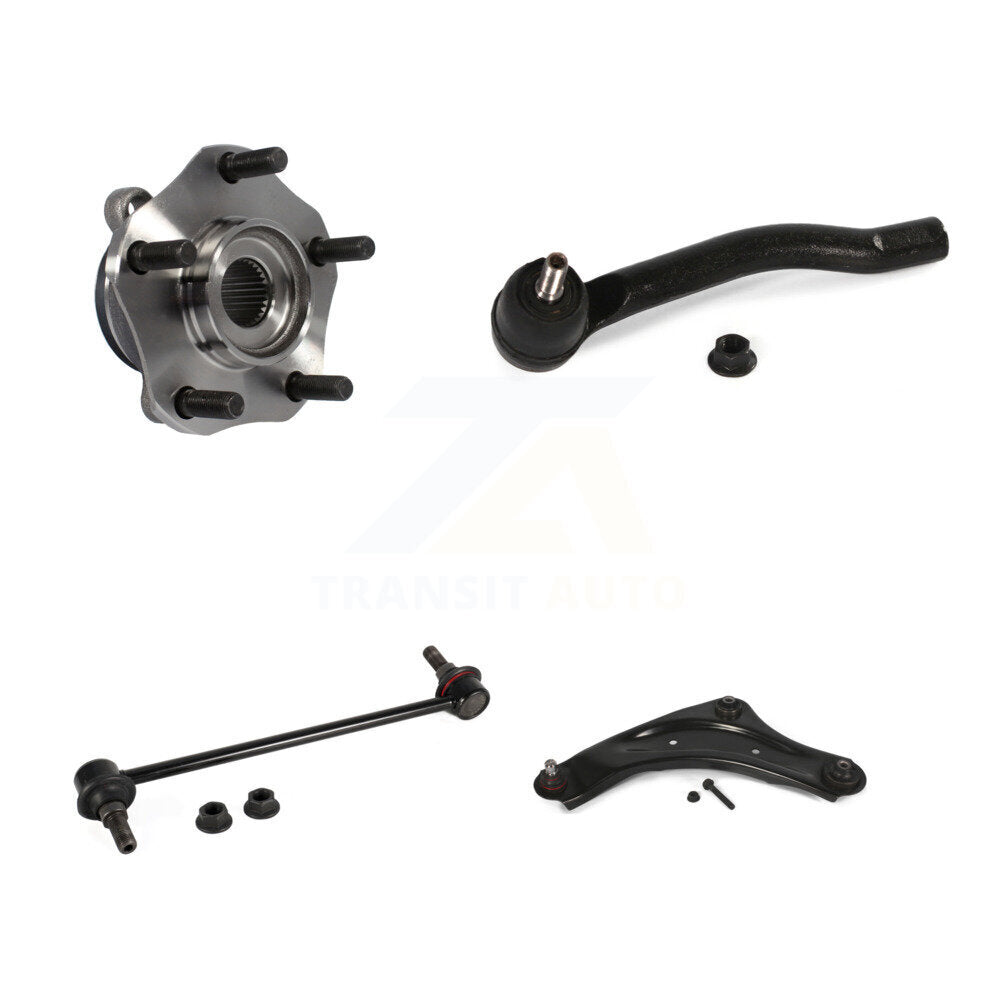 Hub Bearing Lower Control Arm Outer Tie Rod Link Front Left Kit For Nissan LEAF